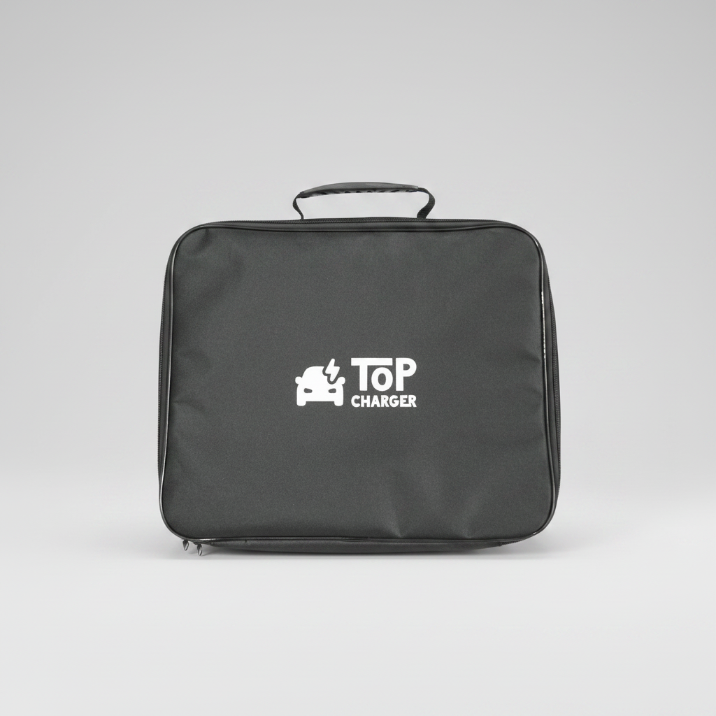 EV Cable Storage Carry Bag by Top Charger, it's padded with high-quality polyester fabric