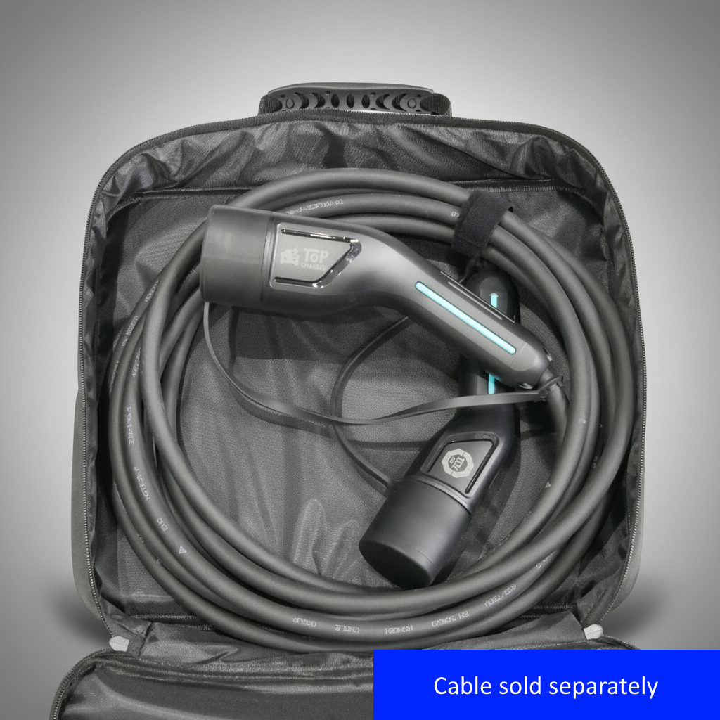 Houkary Waterproof Heavy Duty Cable Storage Bag, 40cm EV Charging Cable Bag, Large Capacity Car